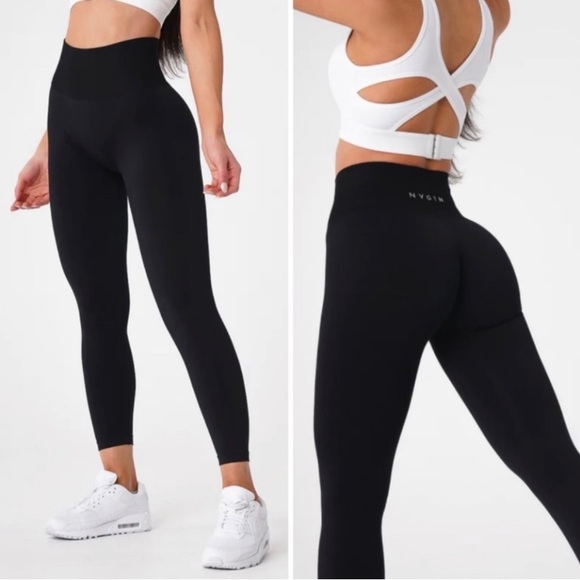 NVGTN Pants - NVGTN Black Solid Seamless Legging Size Large